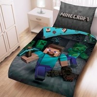 Minecraft Dekbedovertrek Mining - Eenpersoons - 140 x 200 cm - Katoen