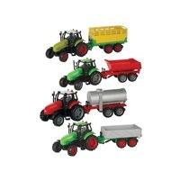 Kids Globe Tractor met Aanhanger Licht & Geluid 1:32